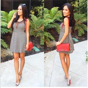Black and white stripes dress